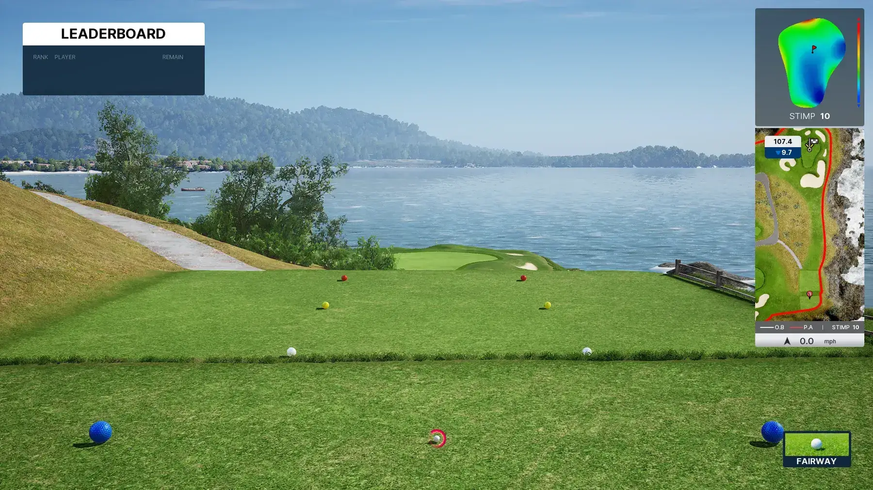 GSPro course with leaderboard