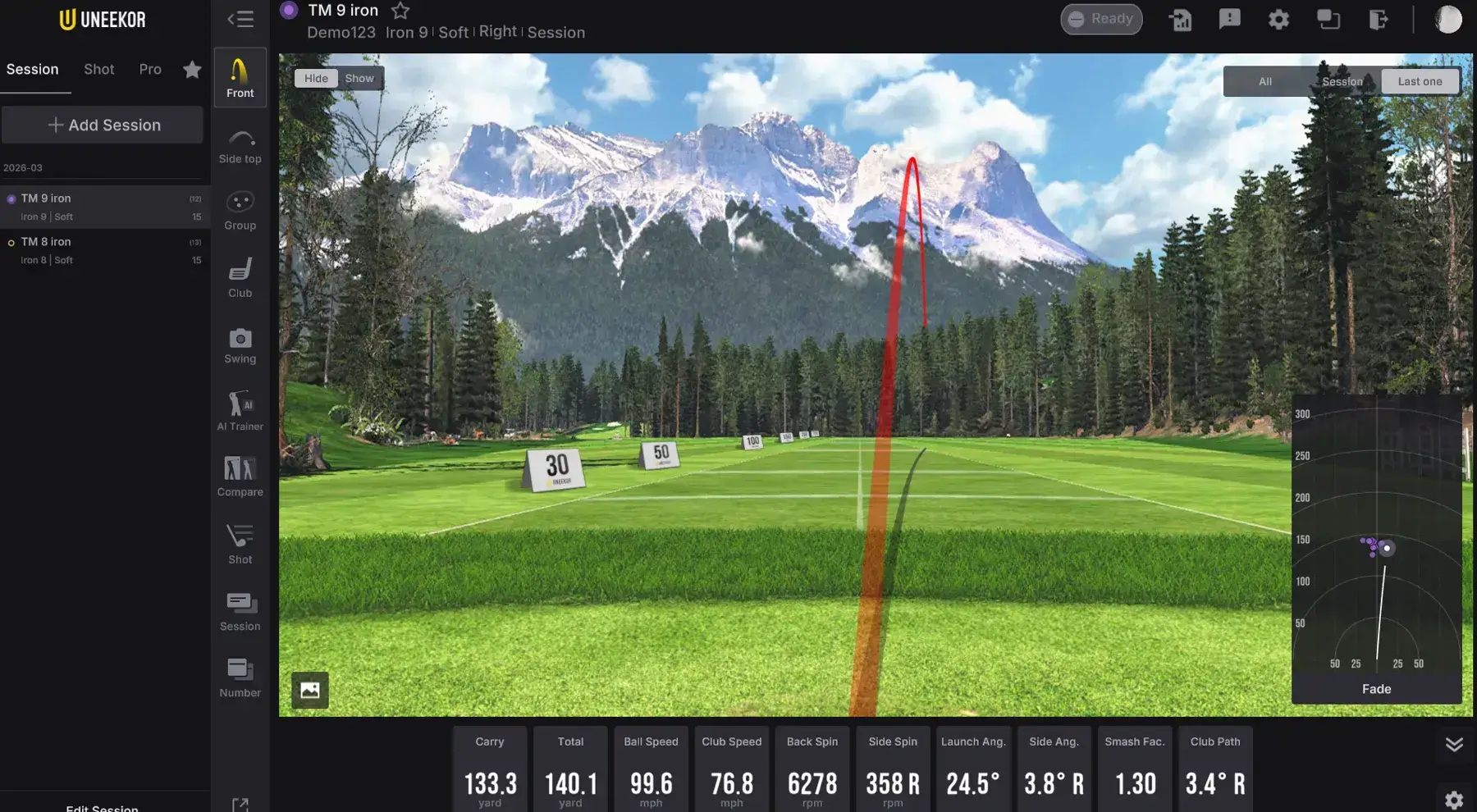 GSPro simulator view